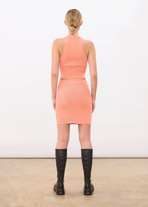 Coral Viscose Mini Skirt - West Channel Rd