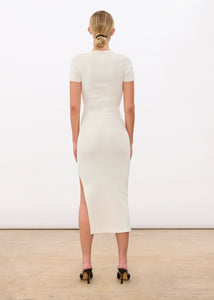 Natural Ribbed Crop T-Shirt - West Channel Rd
