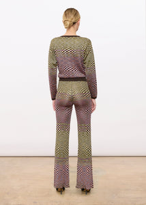 Psychedelic Checkered Cardigan - West Channel Rd