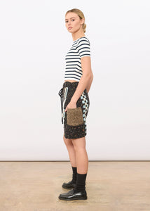 Striped Ribbed Crop T-Shirt - West Channel Rd