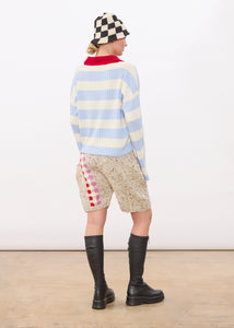 Striped Ribbed Knit Polo - West Channel Rd