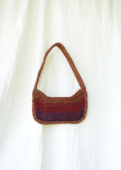 Hand-Crocheted Lurex Shimmer Ombre 90's Mini Bag